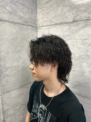 メンズ 京都メンズパーマ ツイスパ|波巻きのヘアスタイル
