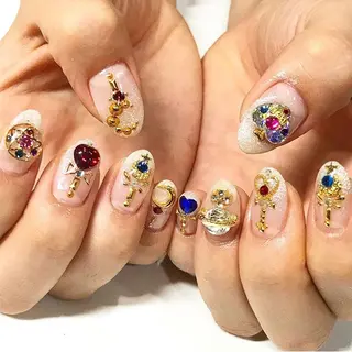 ネイル 渋谷／チップ長さ出し 👑アプレgel-xのネイルデザイン
