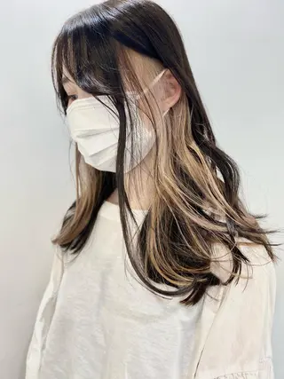 ロング カラー レイヤーカット 赤み消し　店長/大和のヘアスタイル