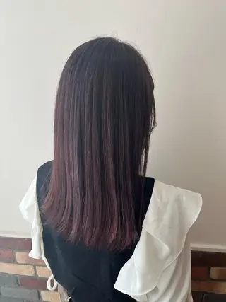 セミロング カラー ボブ🍊暖色カラー 浅草【Bob美容師】のヘアスタイル