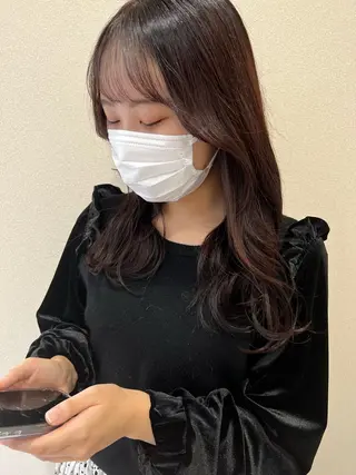 セミロング カラー 外国人対応 佐久間のヘアスタイル