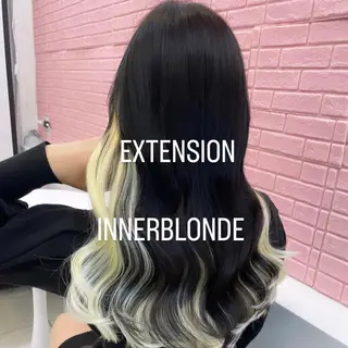 ロング カラー エクステ🩵ブリーチ 韓国ヘア🩵KAEのヘアスタイル