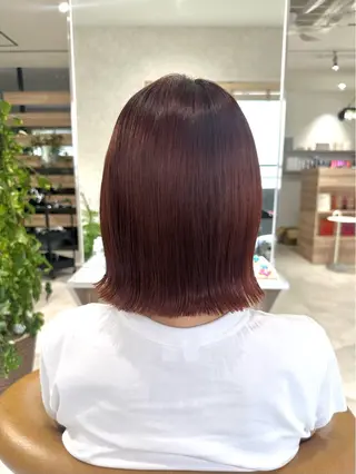 ミディアム カラー 🎀似合わせカット/ ボブ/佐瀬千枝🎀のヘアスタイル