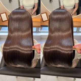 セミロング 今話題の艶髪矯正 美艶カラー/FUKAのヘアスタイル