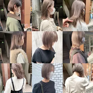 ミディアム カラー ヘアアレンジ 🌿ショート🌿 パーマ🌿淳平のヘアスタイル