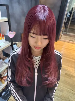ロング 坂庭 美夢のヘアスタイル