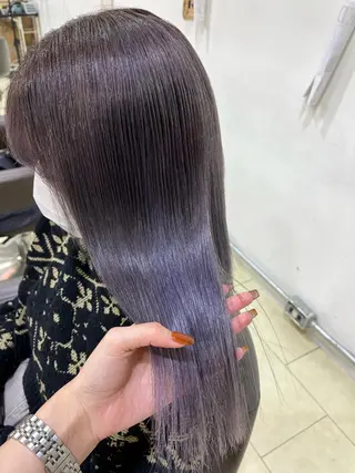 ミディアム カラー 海外girl🤎 透明感ベージュmaoのヘアスタイル