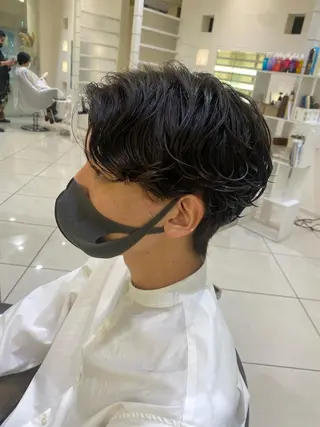 パーマ メンズ 銀座メンズ専門🖤 叶奈々のヘアスタイル