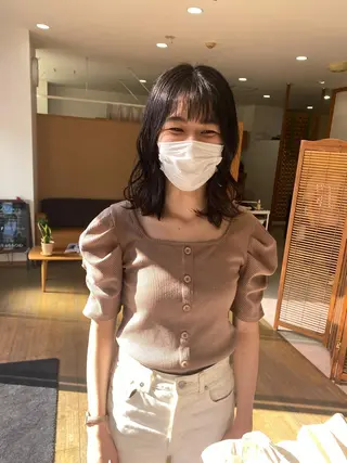 ミディアム ブリーチカラー🫧 森　凪沙のヘアスタイル
