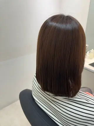 ミディアム 透明感カラーボブ レイヤー/asukaのヘアスタイル