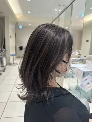 ミディアム カラー 松下仁美 /切りっぱなしボブのヘアスタイル