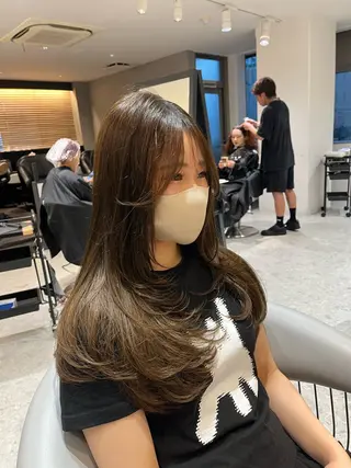 セミロング けいし🐬ボブ 美髪縮毛矯正のヘアスタイル