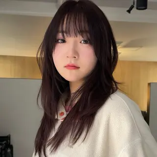 セミロング 田中 優菜のヘアスタイル