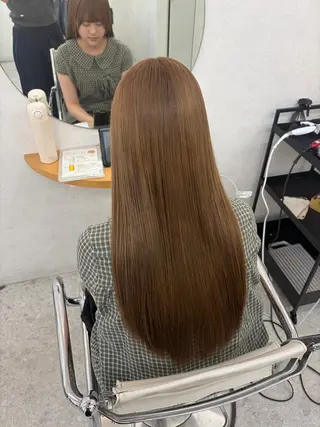 ロング まろやかベージュ🤎 艶カラー🔔リンのヘアスタイル