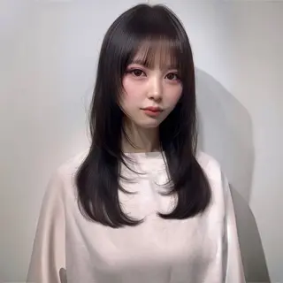 ロング 🫧似合わせ×透明感 ケアカラー清野🫧のヘアスタイル