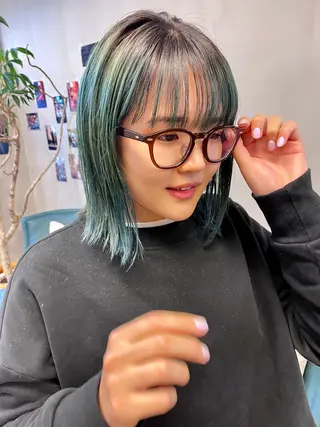 ミディアム カラー パーマ ヘアアレンジ メンズ キッズ ネイル マツエク・マツパ tatsumi/ボブ ウルフ/レイヤーのヘアスタイル