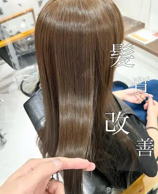 セミロング カラー 髪質改善✨️透明感カ ラー✧*。山下さいみのヘアスタイル