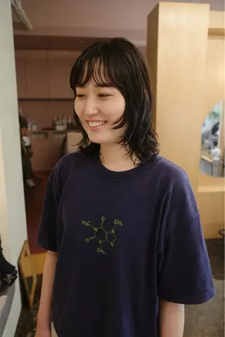 ミディアム カラー パーマ 西山 紗耶香🪽 透明感カラー/ボブのヘアスタイル