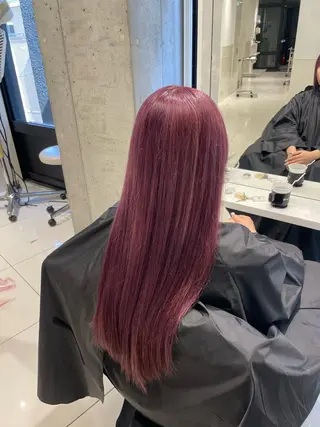 ロング カラー yuzuna ハイトーン 天神のヘアスタイル