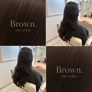 ロング カラー 中島 杏のヘアスタイル