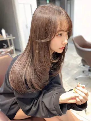ロング 韓国風レイヤー ショート/犬塚 優介のヘアスタイル