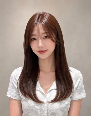 セミロング カラー 透明感カラー💎 アレンジ🩰Rimiのヘアスタイル