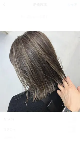 ミディアム カラー ボブ/salut町田 🧡kanaのヘアスタイル