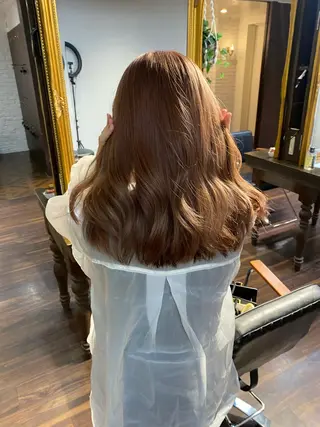 セミロング カラー ヘアアレンジ レイヤーカット×髪質 改善🇰🇷シオリのヘアスタイル