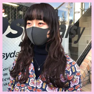 ロング カラー パーマ ヘアアレンジ 八巻 晴香のヘアスタイル