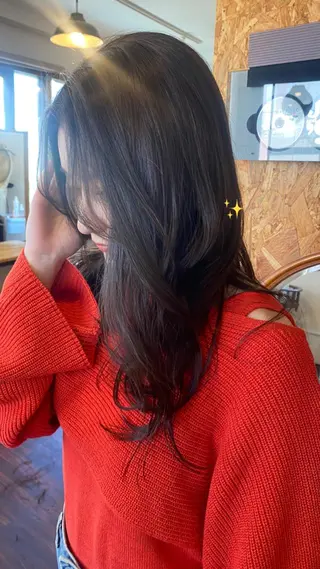 セミロング カラー ダメージレスサロン✨ kayo🌱のヘアスタイル