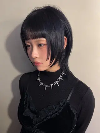 ミディアム カラー 似合わせ痩せるカット 透明感カラー/たけるのヘアスタイル