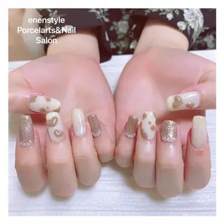 ミディアム ネイル 🐾enen style 🐾のネイルデザイン