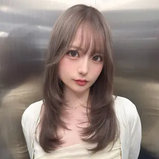 セミロング カラー 池袋 egoのヘアスタイル