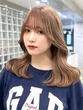 セミロング ハイライト🌟/ ボブ/豊田のヘアスタイル