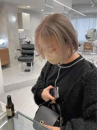ショート カラー 韓国ヘア🤍 ayanaのヘアスタイル