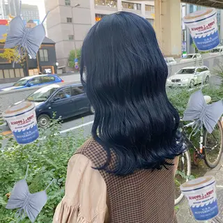 セミロング カラー 色落ちまで可愛い🧚 心斎橋hikaruのヘアスタイル