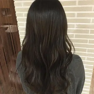 ミディアム カラー 髪質改善カラー韓国風 レイヤーtudaのヘアスタイル