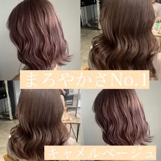 セミロング カラー ✨艶ブリーチカラー ✨四ノ宮裕己のヘアスタイル