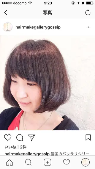 ショート GOSSIP信国 瑞絵のヘアスタイル