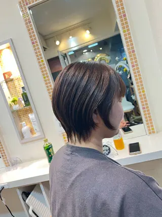 ショート 切りっぱなし/ レイヤー/ももかのヘアスタイル