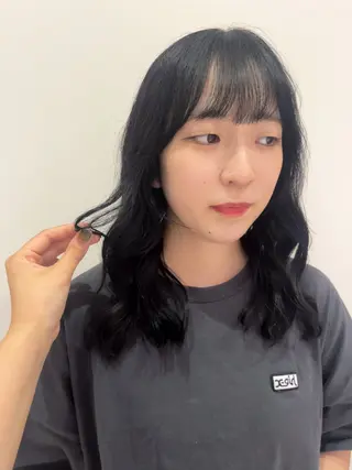 ロング カラー ramphy 柴原 夢奈のヘアスタイル