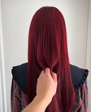 ロング カラー ボブパーマ/縮毛矯正 /かわいい/せき🫧のヘアスタイル