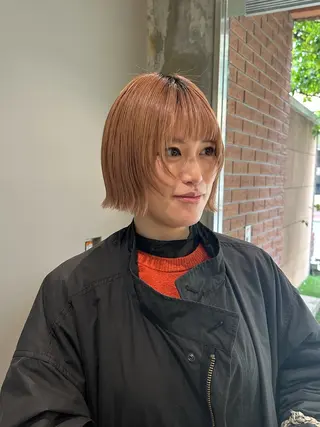 ミディアム yuka♡/暖色系/ ブリーチなしWカラーのヘアスタイル