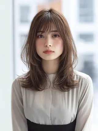ロング 絶対綺麗な暖色カラー 🎯あります✨増渕✨のヘアスタイル