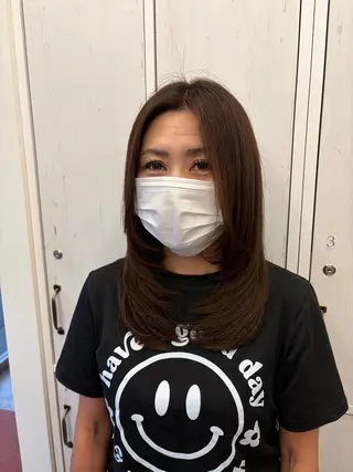 ミディアム chiba/艶カラー /ザクザクレイヤーのヘアスタイル