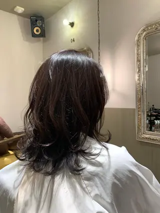 セミロング カラー 韓国スタイル🇰🇷 annaのヘアスタイル
