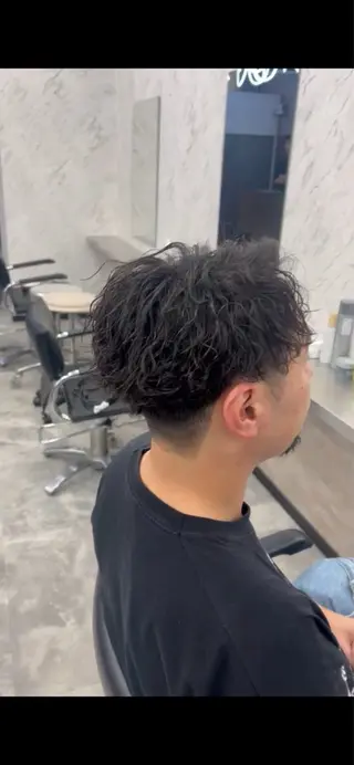 ショート パーマ メンズ ユーリ メンズパーマ/カラーのヘアスタイル