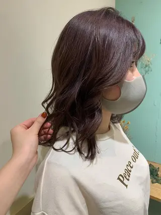 ミディアム カラー 💖クボ モモ💖のヘアスタイル