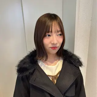 ミディアム カラー 🌀くせ毛風 ナチュラルパーマ優吉のヘアスタイル