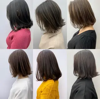 ミディアム カラー 金 春江のヘアスタイル